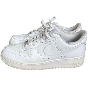 Nike Air Force 1 '07 Low Sneakers‎ Men Size 9.5 White Leather CW2288-111